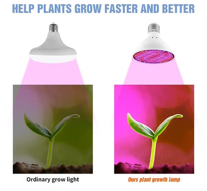 300LED Grow Light Bulb Full Spectrum Light for Indoor Plants Flowers Veg Growing