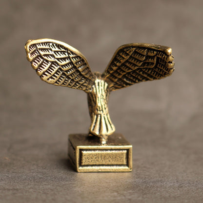 Solid Copper Eagle Jewelry Tea Pet Ceremony Antique Bronze Model Statue -