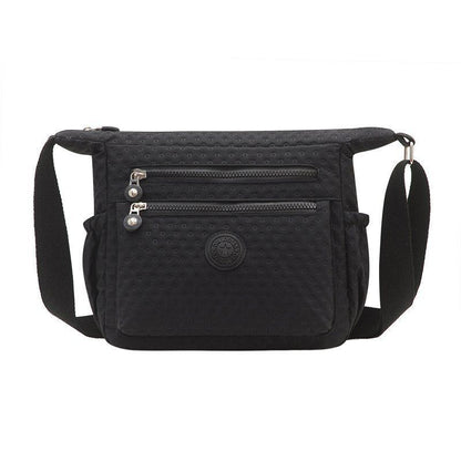 Shoulder Bags Waterproof Nylon Handbag Zipper Purses Messenger Crossbody Bag