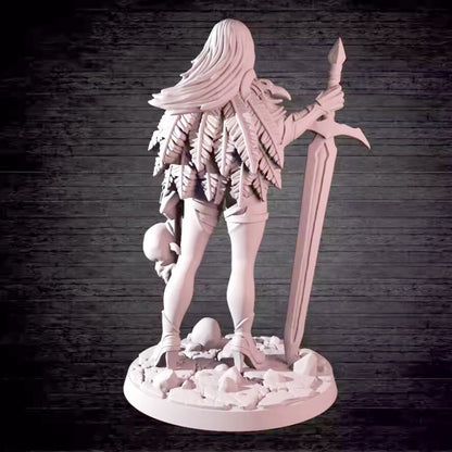1/32 56mm resin figure model 3D printing of Twilight Female Warrior Unassembled