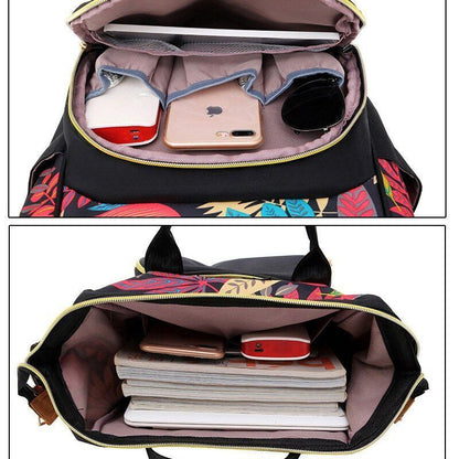 Backpack Nylon School Bag Large Nursing Backpacks Fashion Women Purse Blue Black
