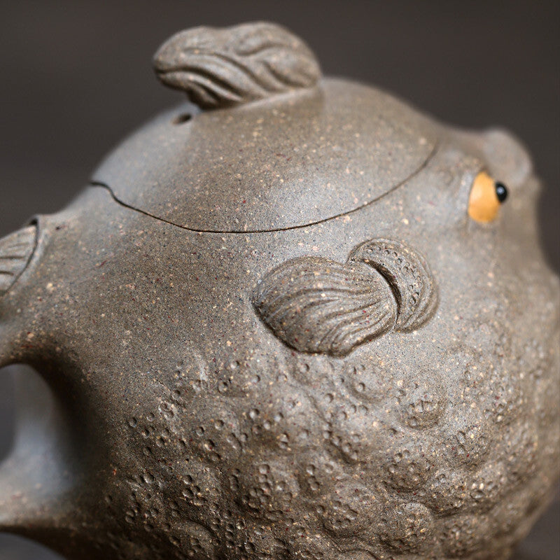 Traditional Handmade Tea Pot Artware True Yixing Zisha Old Qing Duan Clay Marked