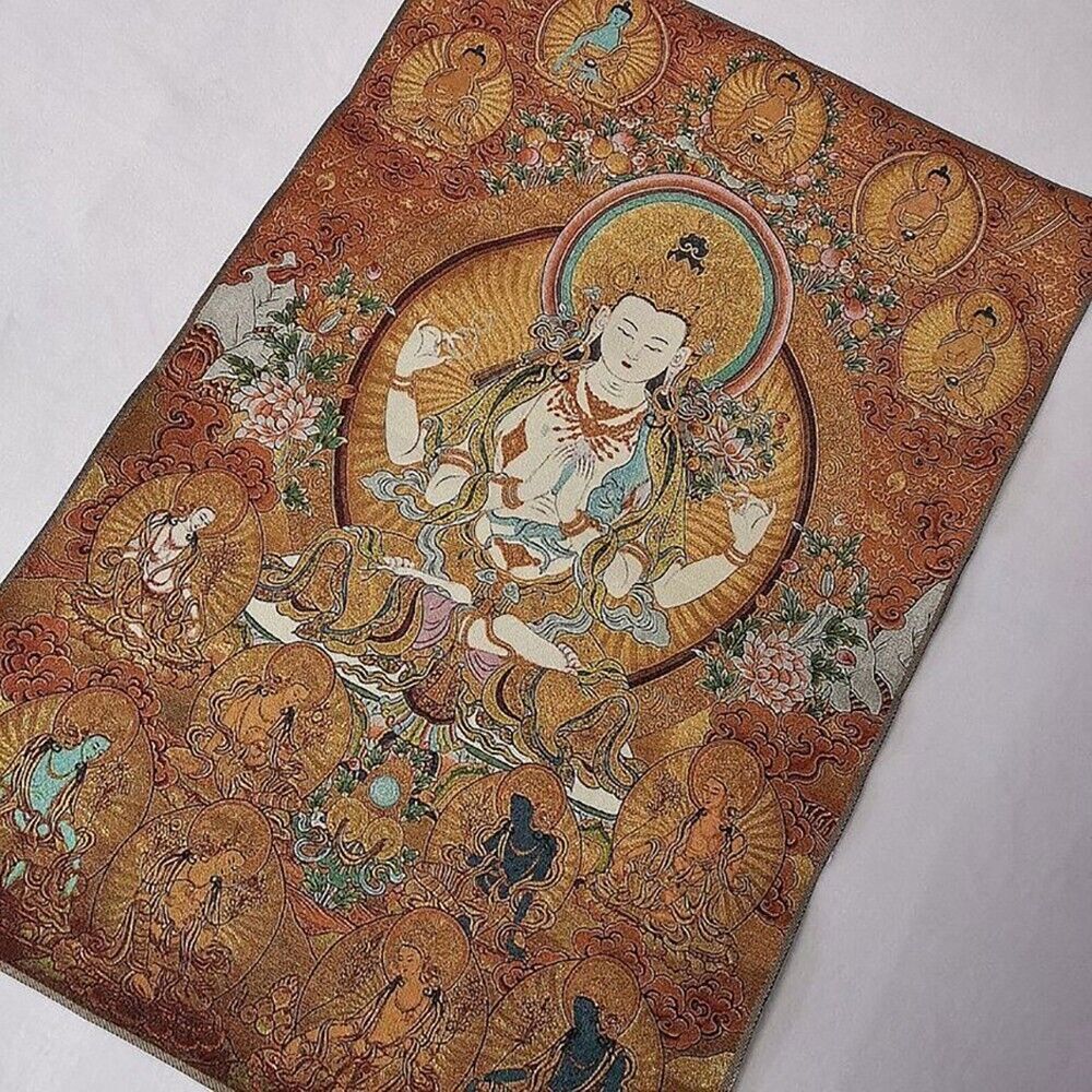 36 "Buddhist Tara Buddha Statue Tangka Silk Painting
