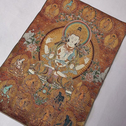 36 "Buddhist Tara Buddha Statue Tangka Silk Painting