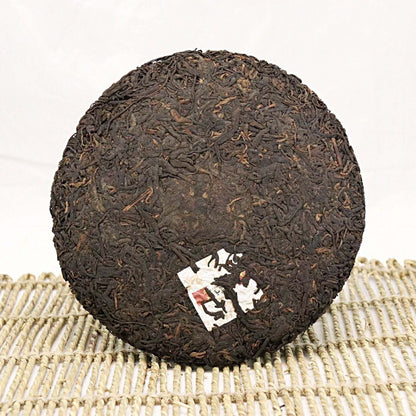 357g Yunnan Old Pu'er Ripe Tea 2017 Year Bulang Mountain Cooked Puerh Tea Cake
