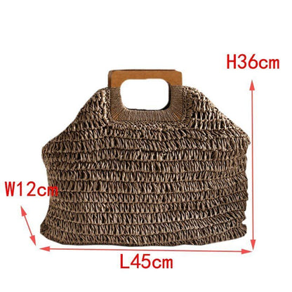 Fashion Bag Summer Beach Bag Large Handbag Handmade Straw Bag Rattan Travel Tote