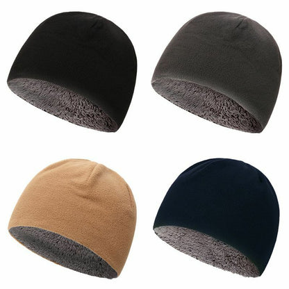 Fleece Hat Winter Warm Velvet Thick Hooded Cap Windproof Cycling Sports Running
