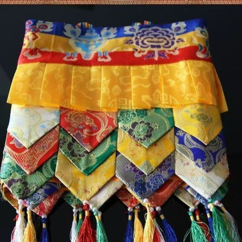 Tibetan Style Curtain Hanging Table Wall Enclosure Handmade Buddhist 100cm
