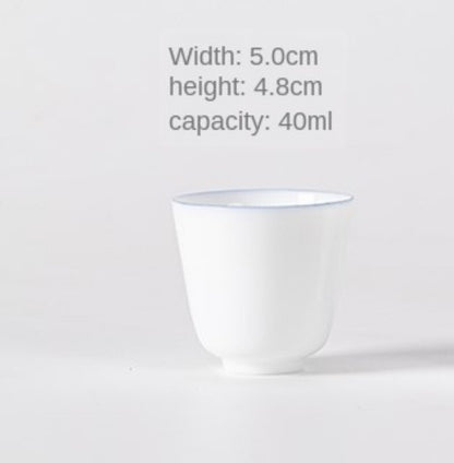 Kung Fu Tea Cup Ceramic Whiteware Single Cup Ceramic Teacup Master Cup Small