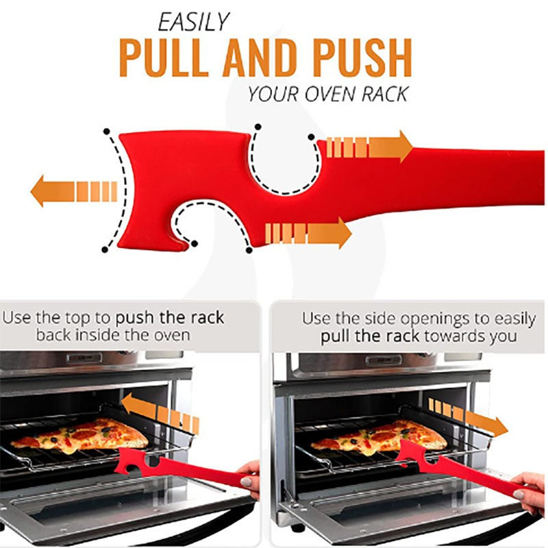 Kitchen Oven Push Pull Rod Air Fryer Silicone Baking Creative Kitchen Utensils