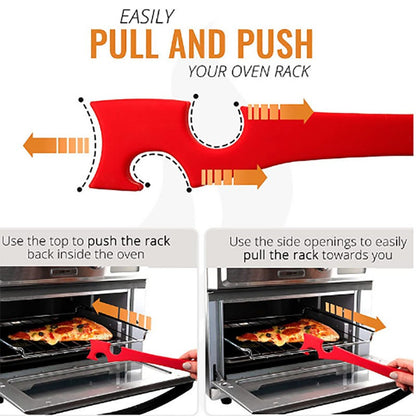 Kitchen Oven Push Pull Rod Air Fryer Silicone Baking Creative Kitchen Utensils