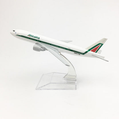 High Simulation 1/400 16cm Alitalia B777 Plane Model Alloy Aircraft Airplane b