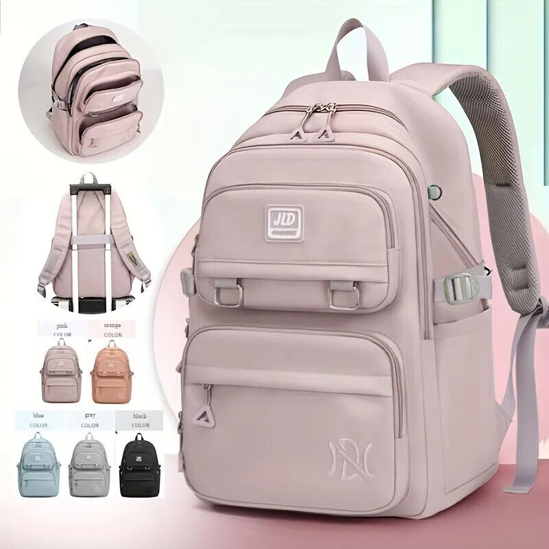 Students Backpack Nylon Double Shoulder Bag Fashion Travel College Bag