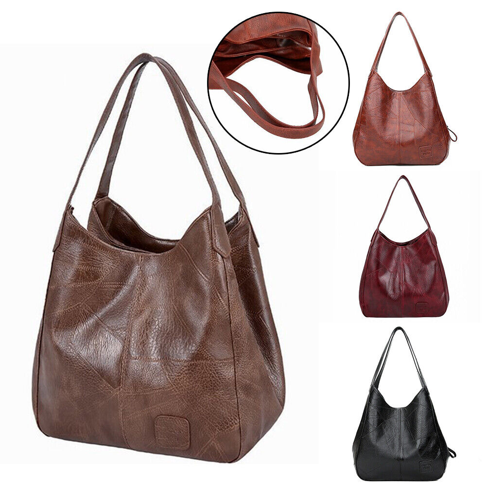Womens Designer Leather Shoulder Bag Large Capacity Ladies Handbag Hobo Tote CA