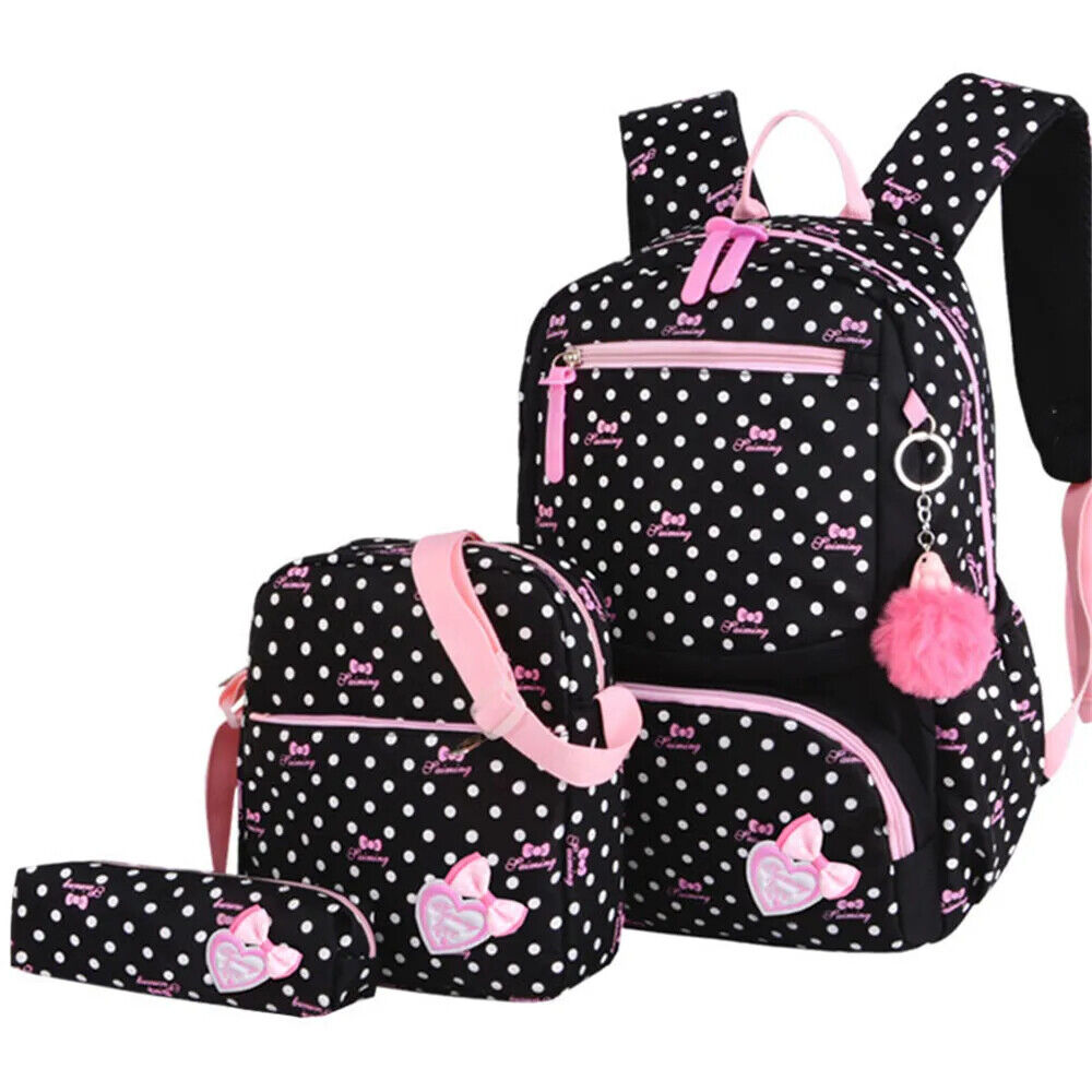 3pcs/set School Bag Backpacks Schoolbag Kids Children Girls Bag Student