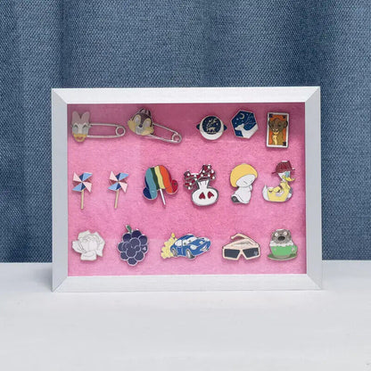 Jewelry Storage Box 2 In 1 Medal Display Frame Brooch Pins Coins Gems Organizers