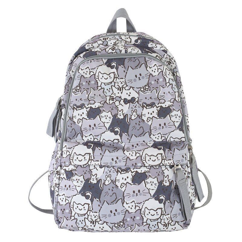 Cartoon Print Book Bag Fashion Women Cute Leisure School Bag Backpack 31*16*44CM