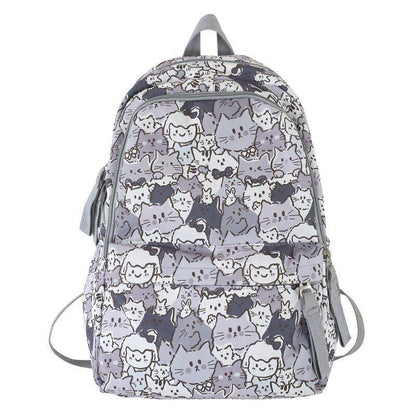 Cartoon Print Book Bag Fashion Women Cute Leisure School Bag Backpack 31*16*44CM