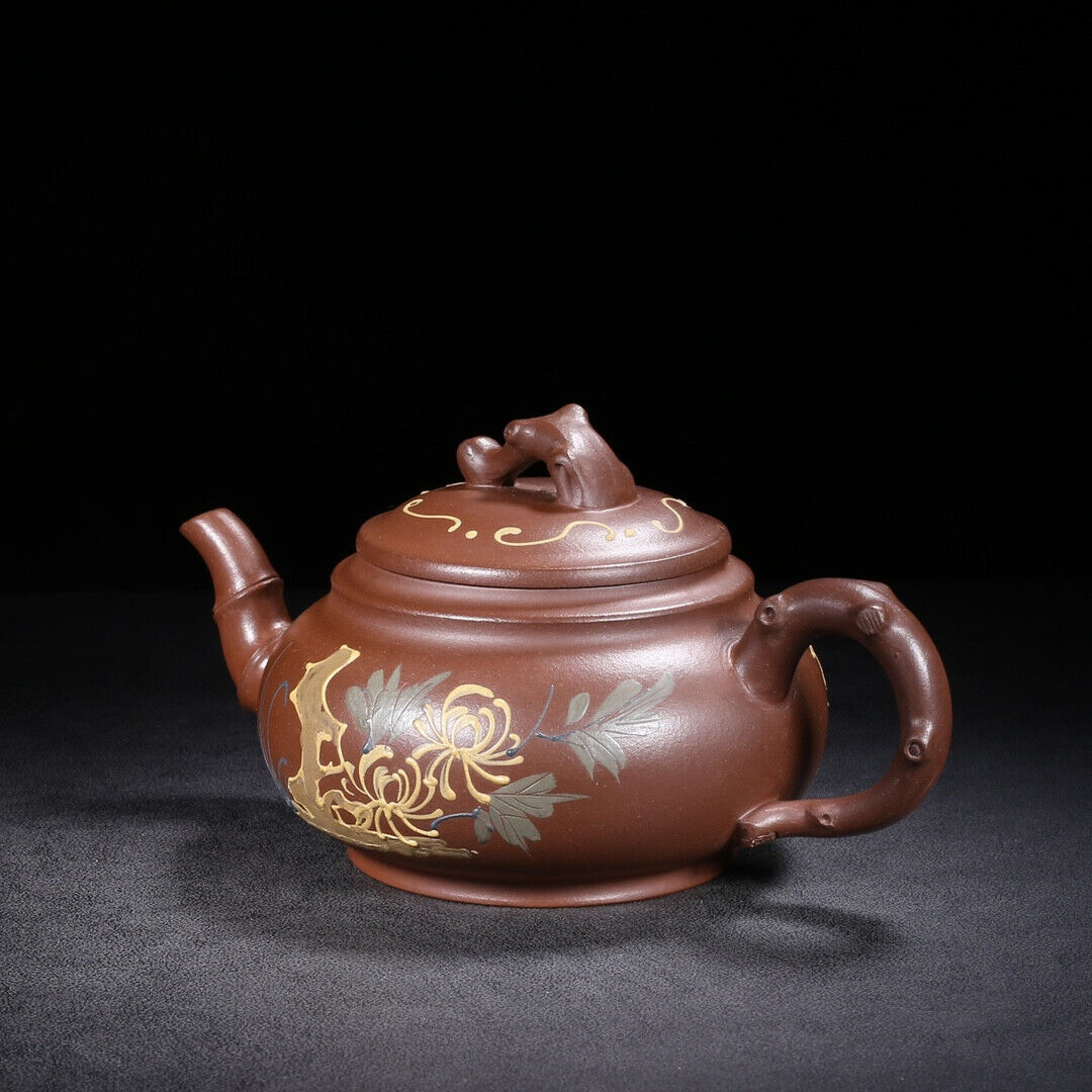 Chinese Yixing Zisha Clay Handmade Exquisite Teapot （松竹梅 底款：汪寅仙）