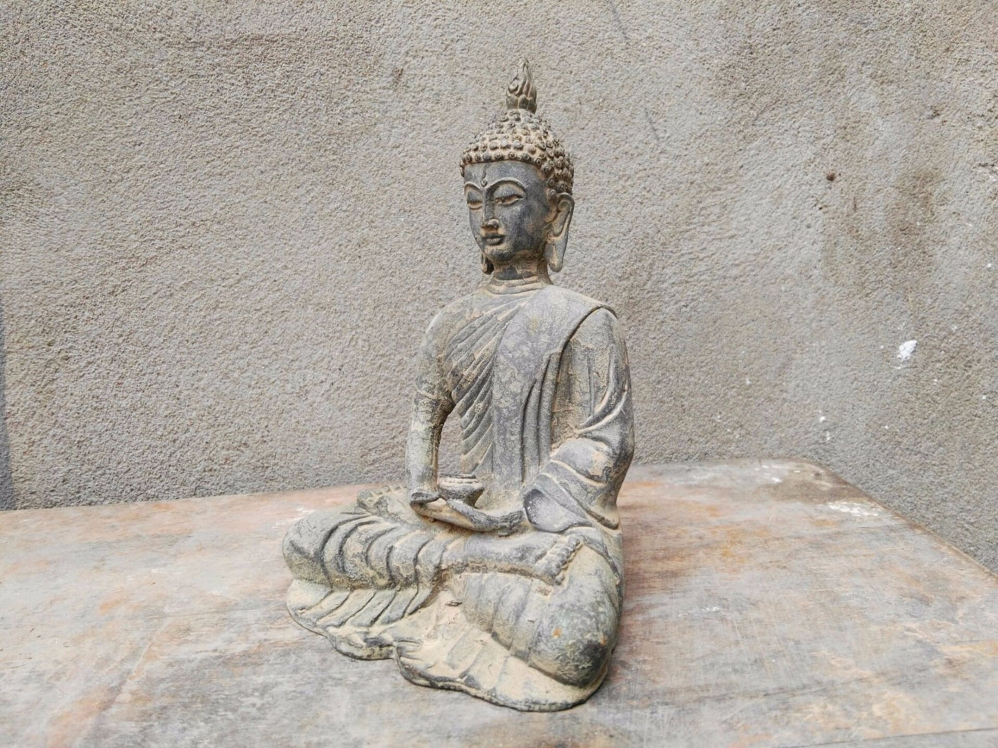 6.4" Tibet Buddhism Fane Joss Bronze Sakyamuni Shakyamuni Amitabha Buddha Statue