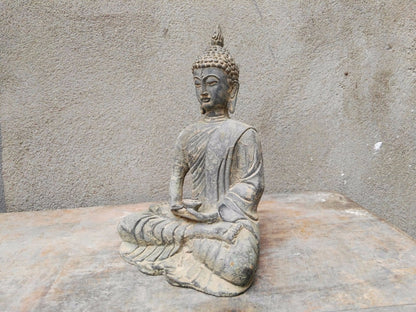 6.4" Tibet Buddhism Fane Joss Bronze Sakyamuni Shakyamuni Amitabha Buddha Statue