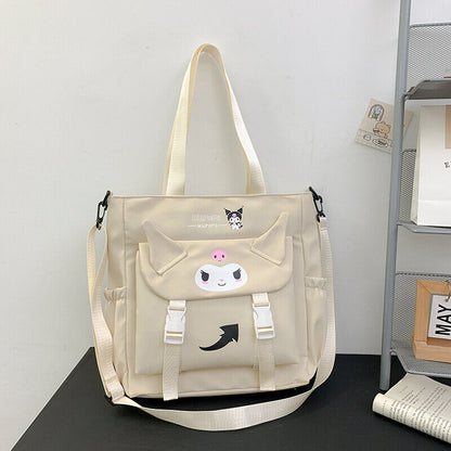 Women Kuromi Shoulder Messenger Bag Cute Girl's Cartoon Travel Storage Bag Gifts