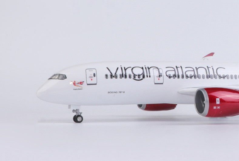 1:130 43CM Virgin Atlantic BOEING 787 Airplane Landing Gear Resin Aircraft Model