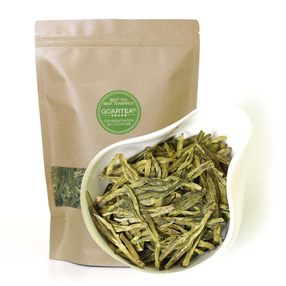 GOARTEA Premium Xihu Longjing Dragon Well Spring Green Tea Long Jing Green Tea-