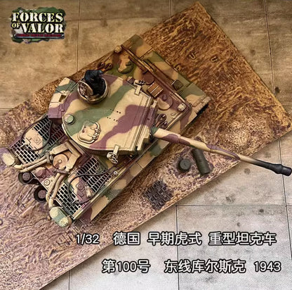 1:32 FOV German Tiger 502 Heavy Tank WWII Kursk Diecast Military Armor Model
