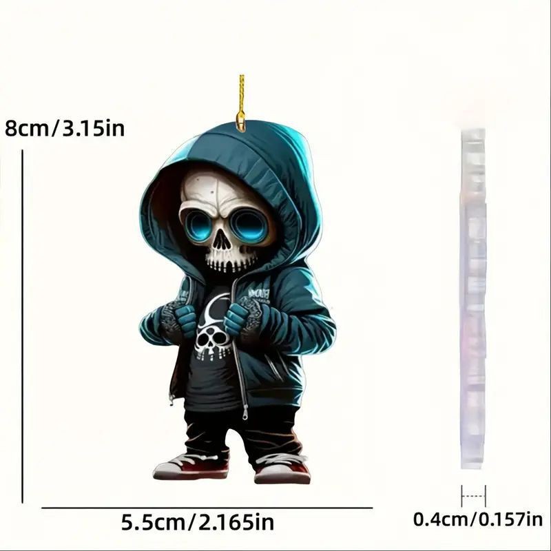 Halloween skull car pendant interior rearview mirror decoration