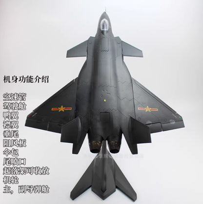 1:32 70CM China J20 Stealth Fighter Airplane Diecast Military Aircraft Model