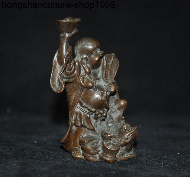 China Ancient Buddhism bronze auspicious wealth Maitreya Buddha Buddha statue