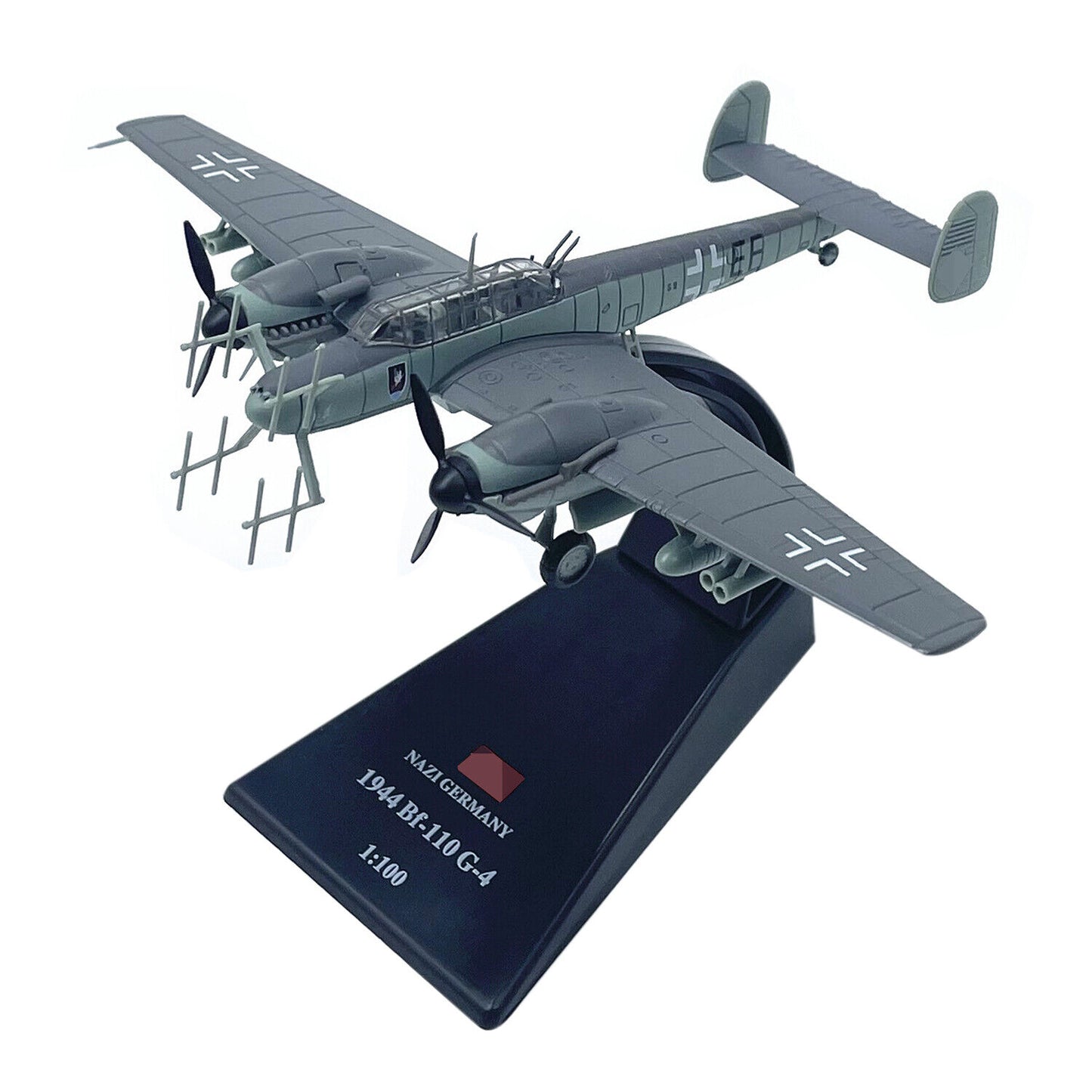 1:100 German Bf110g-4 Fighter-bomber Semi-alloy Aircraft Model Decoration