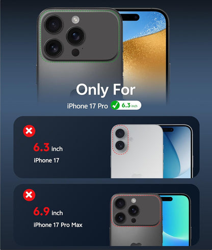 for Iphone 17 Pro Case: Magnetic Stand Case with Built-In Screen Protector Compa