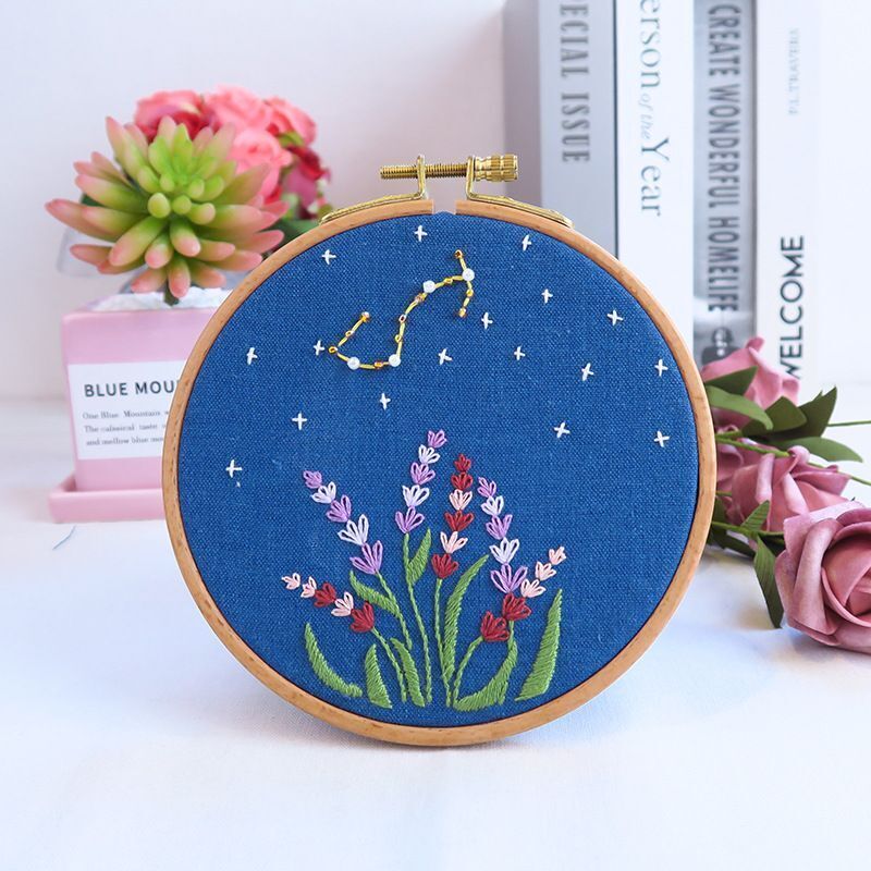 Embroidery Kit DIY Needlework Zodiac Horoscope Needlecraft Cross Stitch Artcraft