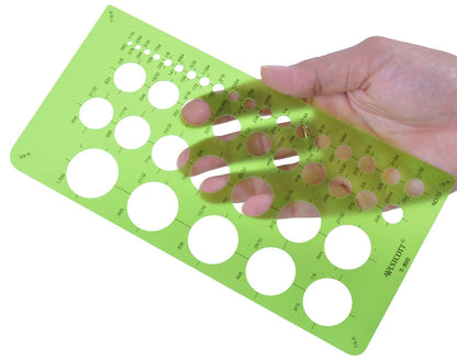 Westcott Small Circles Template - Diameters ranging from 1/16" to 1" (T-800)