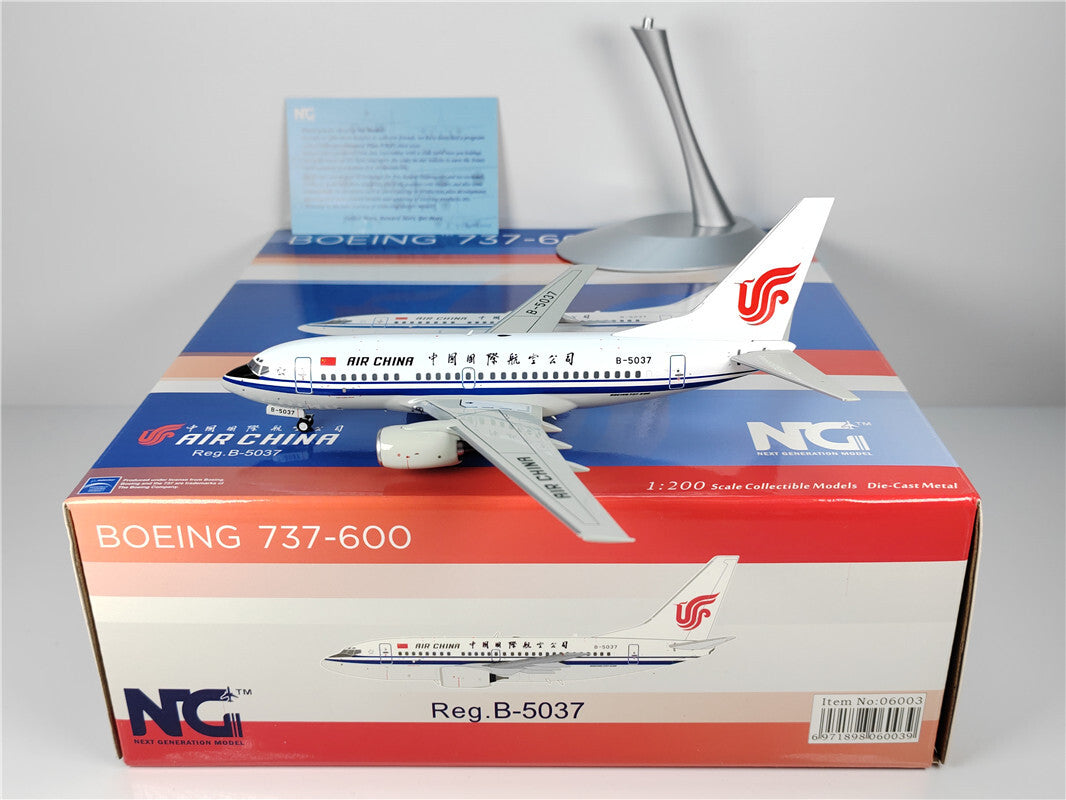 1:200 NG Models Air China Boeing 737-600 B-5037 Diecast Aircraft Model