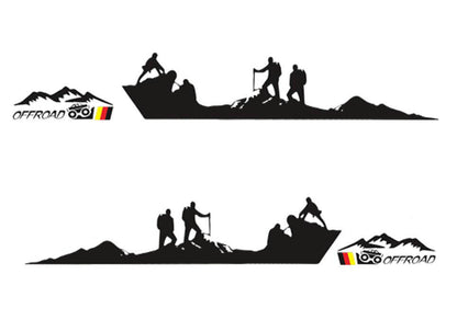 Graphics Mountain Climber Car Sticker Kit For Mitsubishi Pajero Trunk Side Decal