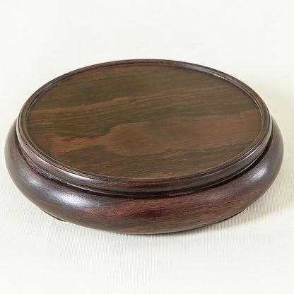 16cm Solid Wood Teapot Figure Buddha Vase Base Ebony Wood Carving Bracket