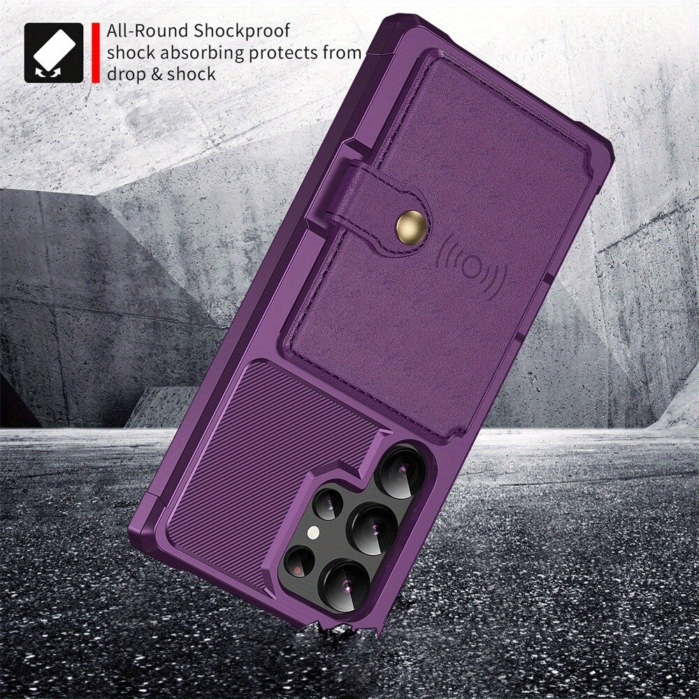For Samsung Galaxy S24 S23 S22 S21 Ultra 5G Flip Wallet Cover with Card Holder