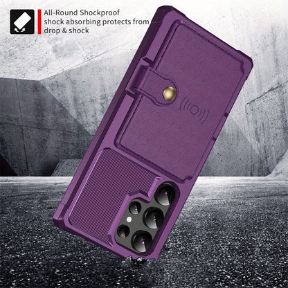 For Samsung Galaxy S24 S23 S22 S21 Ultra 5G Flip Wallet Cover with Card Holder
