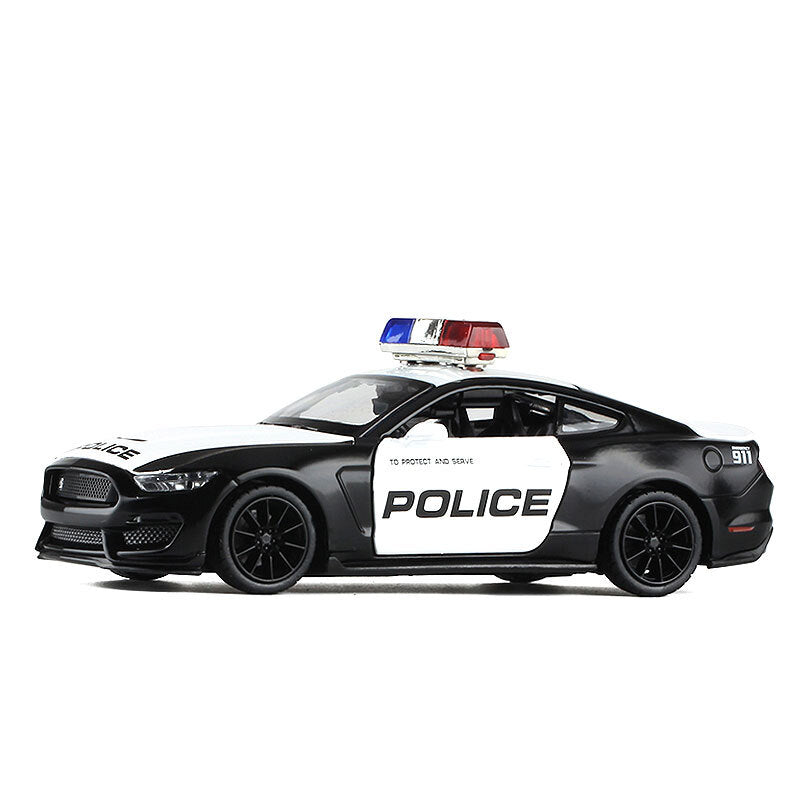 1:32 Ford Mustang Shelby GT350 Model Car Diecast Police Vehicle Toys for Boys