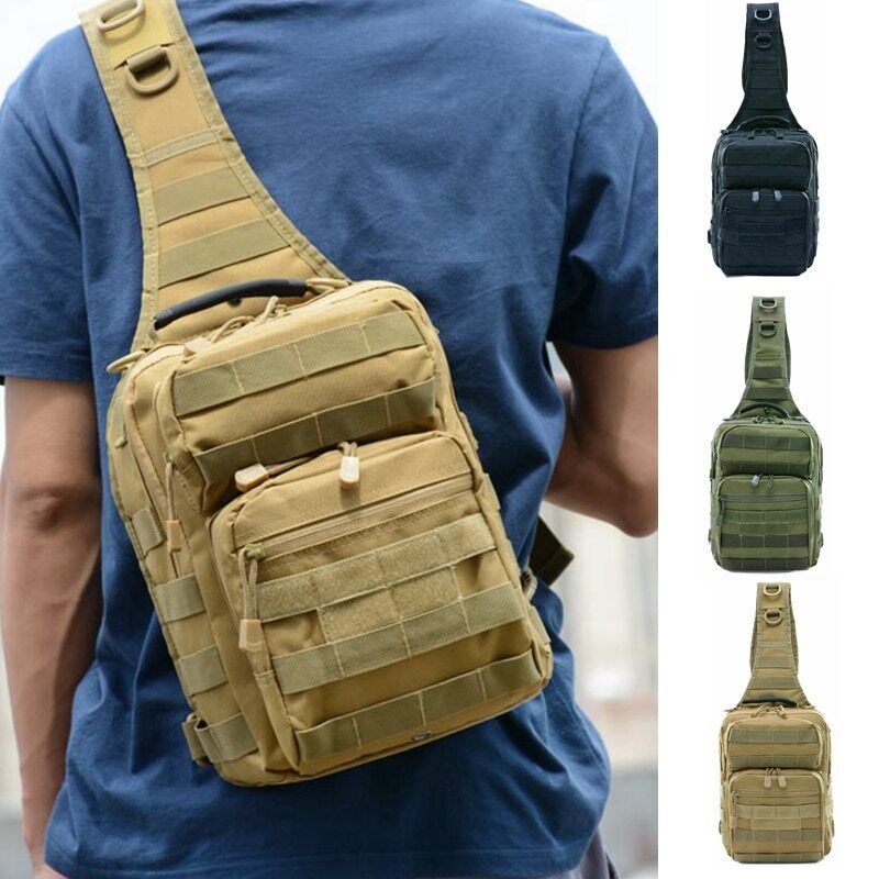 Men Shoulder Chest Bag Sports Nylon Army Hunting Camping Hiking Travel Backpack