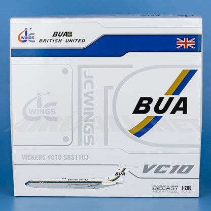 1:200 JC Wings British United Airlines Vickers VC-10 Diecast Aircraft Model