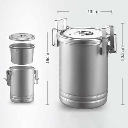 Rice Cooker Steam Pot Outdoor Portable Picnic Cookware Stainless Steel Camping