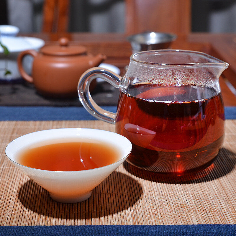 Pu'er Cooked Tea Old Banzhang Brick Tea Menghai Natural Tea Brick 250g/8.8oz