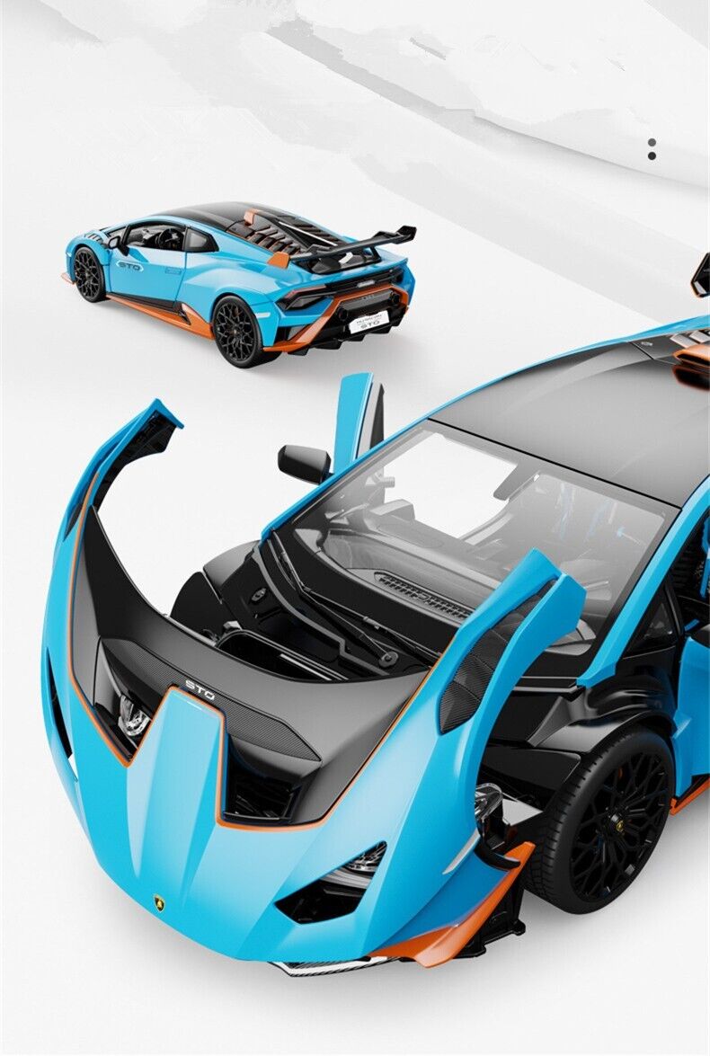 1:18 Lamborghini Huracan STO Diecast Metal Alloy Collectible Model car Toy Light