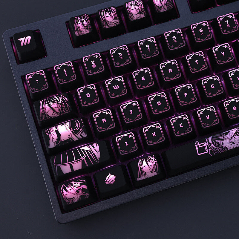 New Arisu Blue Archive Key Cap Set PBT Backlit Keycaps OEM F/Mechanical Key