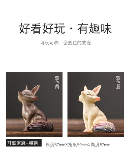 Fox Tea Pet Decoration Creative Home Tea Play Table Decoration Tea Tray Tea