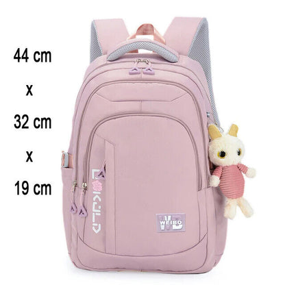 Girl Children Backpack School Bag Back Pack Pink Kid Child Schoolbag Class Kit
